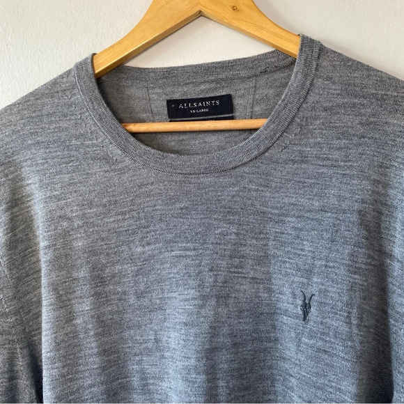 AllSaints Mode 100% Merino Crewneck Mens Sweater Size XXL NWOT - Picture 5 of 8